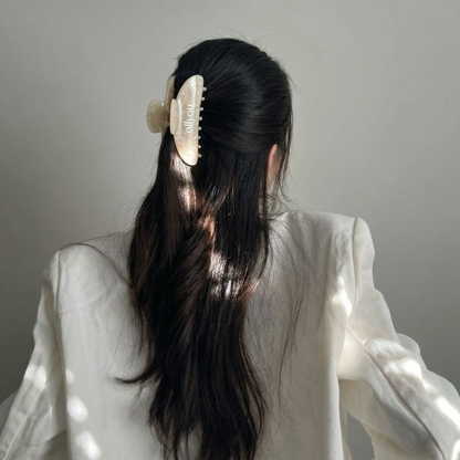 Cream Veil Claw Clip