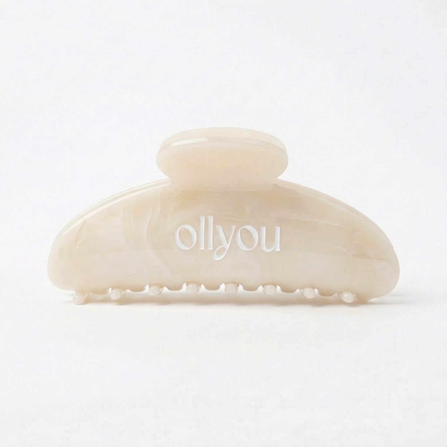 Cream Veil Claw Clip