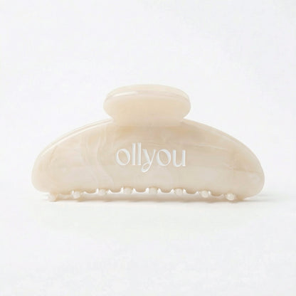 Cream Veil Claw Clip