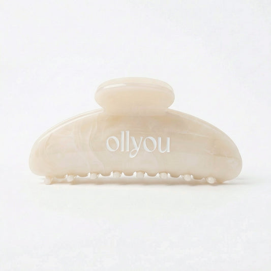 Cream Veil Claw Clip